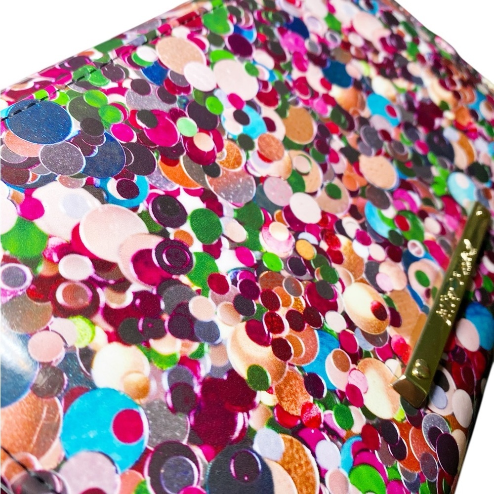 Betsey Johnson Multicolor Confetti Crossbody Bag with Black Bow - Picture 6 of 9